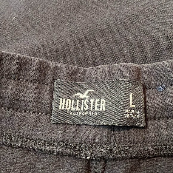 Hollister Faded Black Drawstring Joggers Size Large - Picture 2 of 7